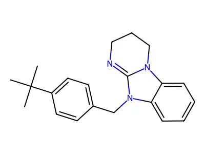 10-[(4-tert-butylphenyl)methyl]-3,4-dihydro-2H-pyrimido[1,2-a]benzimidazole structure