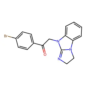 1-(4-Bromophenyl)-2-(1,2-dihydroimidazo[1,2-a]benzimidazol-4-yl)ethanone structure