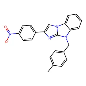 4-[(4-Methylphenyl)methyl]-2-(4-nitrophenyl)imidazo[1,2-a]benzimidazole structure
