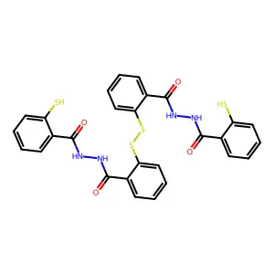 Bis[2-(2-mercaptobenzoyl)hydrazide] 2,2'-Dithiobis-benzoic Acid structure