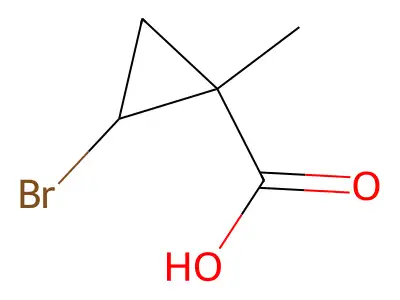 2-Bromo-1-methylcyclopropane-1-carboxylic acid structure