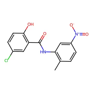 5-chloro-2-hydroxy-N-(2-methyl-5-nitrophenyl)benzamide structure