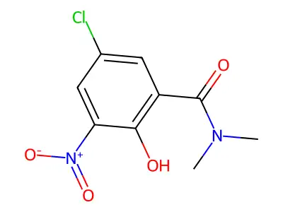 5-chloro-2-hydroxy-N,N-dimethyl-3-nitrobenzamide structure