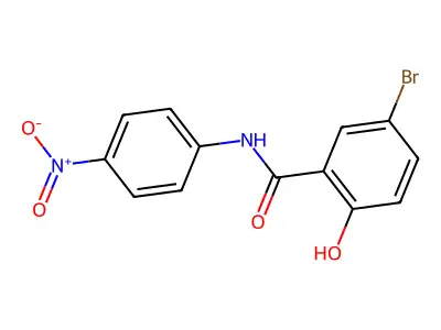 5-溴-2-羟基-N-(4-硝基苯基)苯甲酰胺 structure