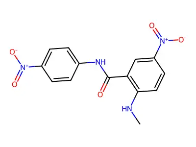 2-(methylamino)-5-nitro-N-(4-nitrophenyl)benzamide structure
