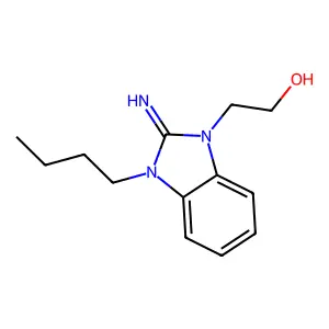 2-(3-Butyl-2-iminobenzimidazol-1-yl)ethanol structure