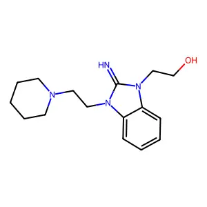 2-[2-Imino-3-(2-piperidin-1-ylethyl)benzimidazol-1-yl]ethanol structure