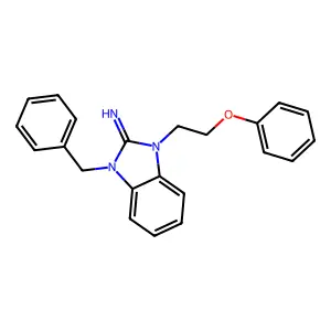 1-Benzyl-3-(2-phenoxyethyl)benzimidazol-2-imine structure