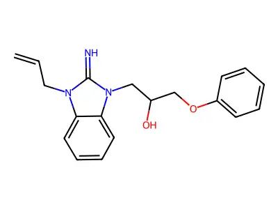 1-(2-Imino-3-prop-2-enylbenzimidazol-1-yl)-3-phenoxypropan-2-ol structure