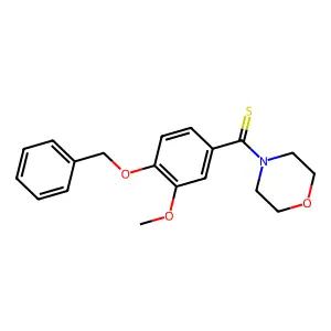 4-[4-(Benzyloxy)-3-methoxybenzothioyl]morpholine structure