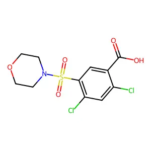 2,4-Dichloro-5-(morpholin-4-ylsulfonyl)benzoic acid structure