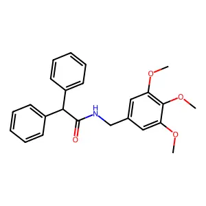 alpha-Phenyl-N-[(3,4,5-trimethoxyphenyl)methyl]benzeneacetamide structure