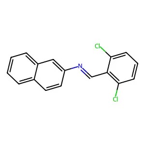N-(2,6-Dichlorobenzylidene)-2-naphthalenamine structure