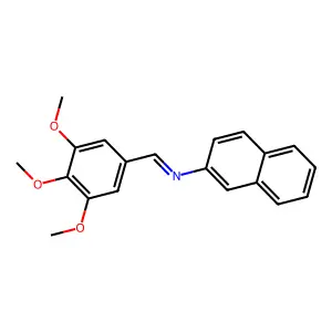 N-(3,4,5-Trimethoxybenzylidene)-2-naphthalenamine structure