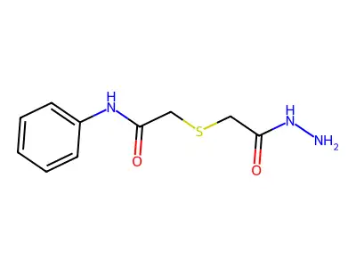 2-[(2-hydrazino-2-oxoethyl)thio]-N-phenylacetamide structure