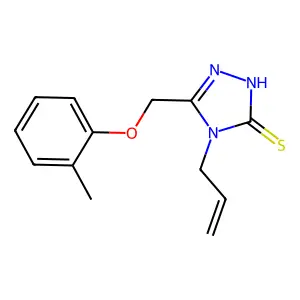 4-allyl-5-[(2-methylphenoxy)methyl]-4H-1,2,4-triazole-3-thiol structure