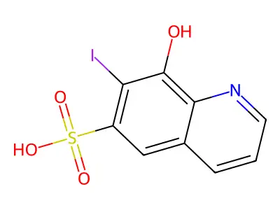 8-Hydroxy-7-iodo-6-quinolinesulfonic acid structure