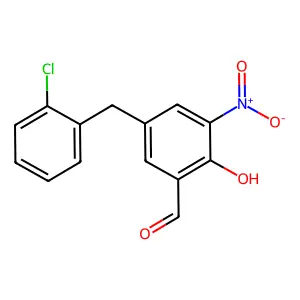 5-(2-Chlorobenzyl)-2-hydroxy-3-nitrobenzaldehyde structure
