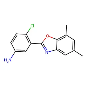 4-Chloro-3-(5,7-dimethyl-1,3-benzoxazol-2-yl)aniline structure