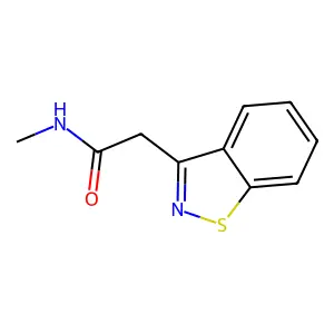 2-(1,2-benzothiazol-3-yl)-N-methylacetamide structure