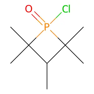 Phosphetane, 1-chloro-2,2,3,4,4-pentamethyl-, 1-oxide structure