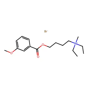 Ammonium, diethyl(4-hydroxybutyl)methyl-, bromide, m-anisate structure