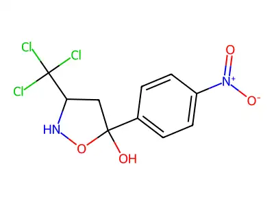 5-(4-Nitrophenyl)-3-(trichloromethyl)-1,2-oxazolidin-5-ol structure