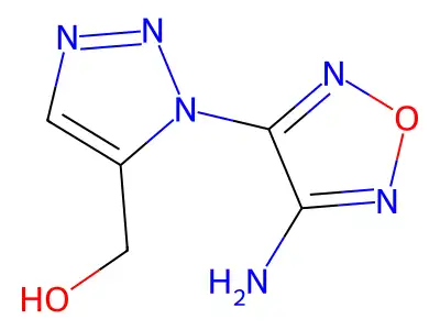 [1-(4-amino-1,2,5-oxadiazol-3-yl)-1H-1,2,3-triazol-5-yl]methanol structure