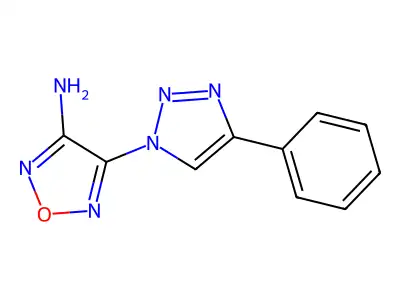 4-(4-phenyl-1H-1,2,3-triazol-1-yl)-1,2,5-oxadiazol-3-amine structure