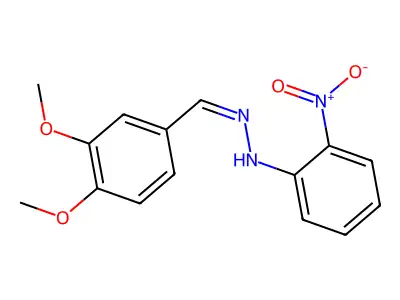 N-[(Z)-(3,4-dimethoxyphenyl)methylideneamino]-2-nitroaniline structure