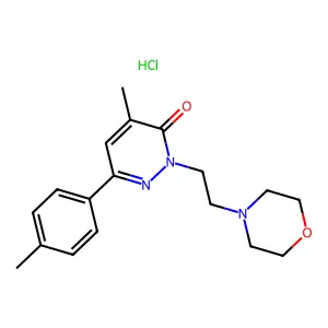 3(2H)-Pyridazinone, 4-methyl-2-(2-morpholinoethyl)-6-(p-tolyl)-, hydrochloride structure