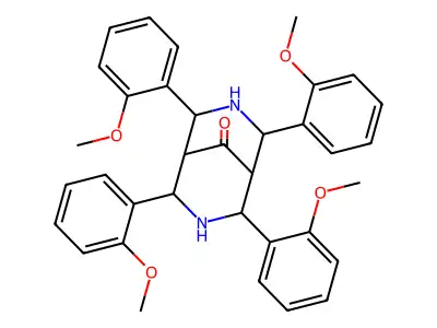 2,4,6,8-Tetrakis(2-methoxyphenyl)-3,7-diazabicyclo[3.3.1]nonan-9-one structure