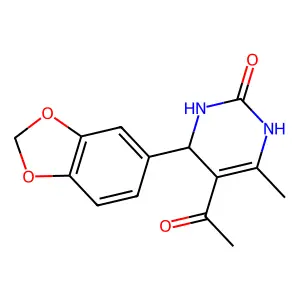 5-Acetyl-4-(1,3-benzodioxol-5-yl)-6-methyl-3,4-dihydro-2(1H)-pyrimidinone structure