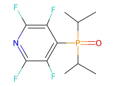 4-Di(propan-2-yl)phosphoryl-2,3,5,6-tetrafluoropyridine structure