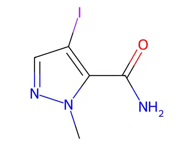 4-iodo-1-methyl-1H-pyrazole-5-carboxamide structure
