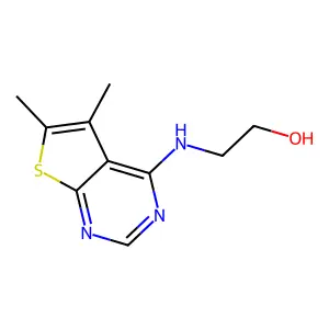 2-[(5,6-Dimethylthieno[2,3-d]pyrimidin-4-yl)amino]ethanol structure