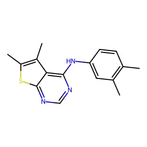 N-(3,4-dimethylphenyl)-5,6-dimethylthieno[2,3-d]pyrimidin-4-amine structure