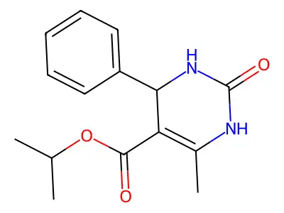 Propan-2-yl 6-methyl-2-oxo-4-phenyl-1,2,3,4-tetrahydropyrimidine-5-carboxylate structure