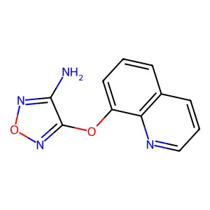 4-(8-Quinolinyloxy)-1,2,5-oxadiazol-3-amine structure