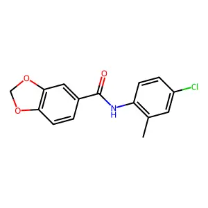 N-(4-chloro-2-methylphenyl)-1,3-benzodioxole-5-carboxamide structure