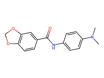 N-[4-(dimethylamino)phenyl]-1,3-benzodioxole-5-carboxamide structure
