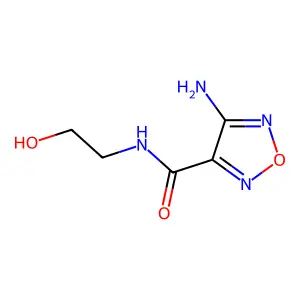 4-amino-N-(2-hydroxyethyl)-1,2,5-oxadiazole-3-carboxamide structure