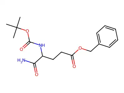 tert-Butyloxycarbonyl-L-isoglutamine benzyl ester structure