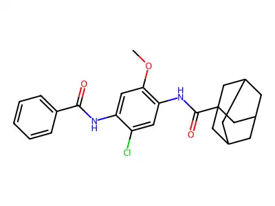 N-(4-benzamido-5-chloro-2-methoxyphenyl)adamantane-1-carboxamide structure