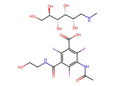 碘克沙酸葡甲胺盐 structure