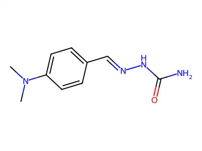 p-Dimethylamino-benzaldehyde semicarbazone structure