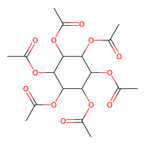 Cyclohexane-1,2,3,4,5,6-hexayl hexaacetate structure