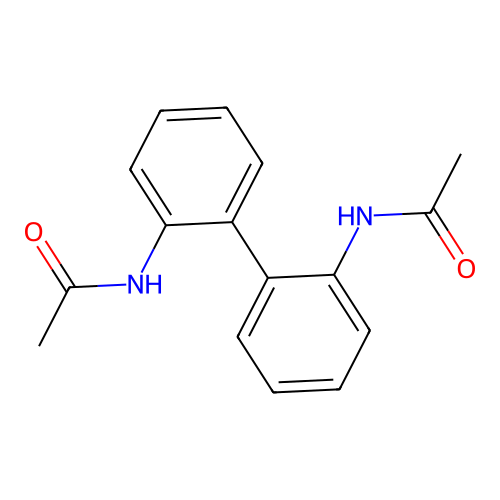 N-[2-(2-acetamidophenyl)phenyl]acetamide structure