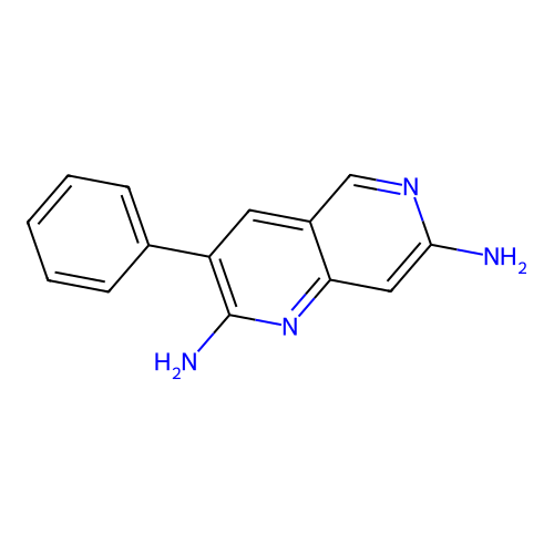 3-Phenyl-1,6-naphthyridine-2,7-diamine structure