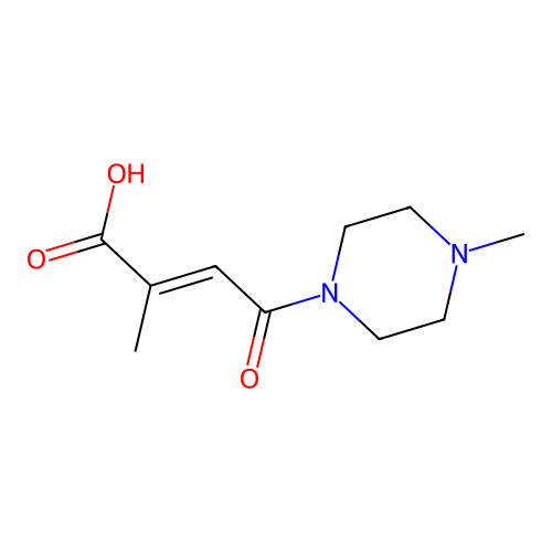 2-Methyl-4-(4-methyl-1-piperazinyl)-4-oxo-2-butenoic acid structure